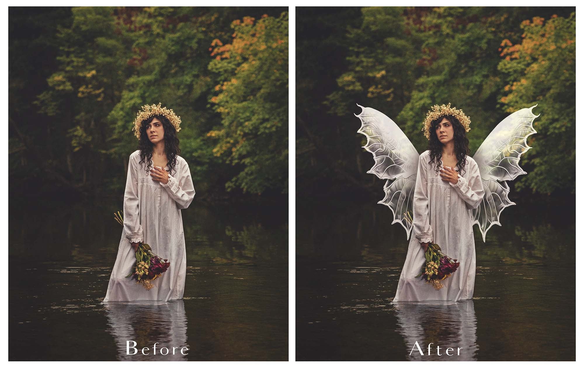 Fairy Wing Overlays For Photographers, Photoshop, Digital art and Creatives. Transparent, high resolution, faery wings for photography! These are gorgeous PNG overlays for fantasy digital art and Child portraiture. White fairy wings. Photo Overlays.